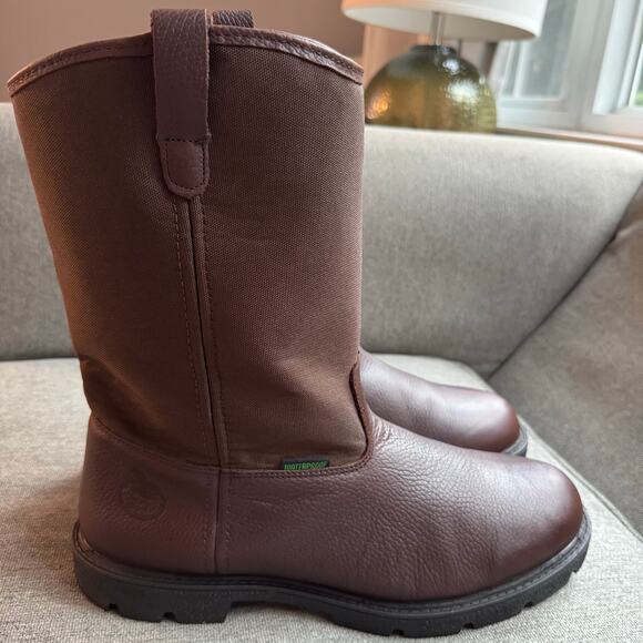 Georgia Boot Homeland Waterproof Wellington Work Boot Brown Men's Sz 13 - Picture 4 of 15